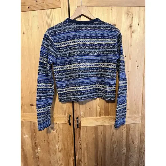 Vintage FREE PEOPLE Cardigan Sweater 100% Lambswool Size M - Picture 4 of 6